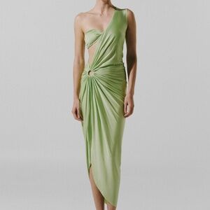 New Large Baobab Nikka Midi One-Shoulder Cover Up Dress